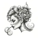 femme fatale tattoo design idea
