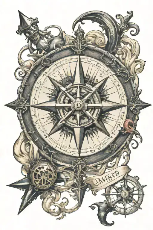 Jack Sparrow's compass, the Jester's arcana card tattoo design idea