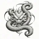shenron dragon ball z tattoo design idea