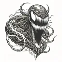 venom marvel tattoo design idea
