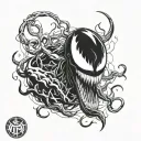 venom marvel tattoo design idea