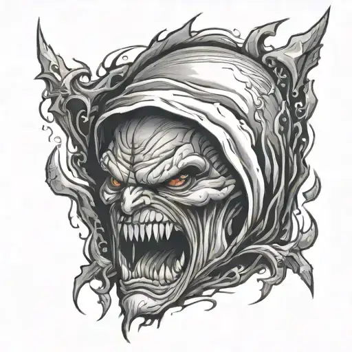 anger inside tattoo design idea