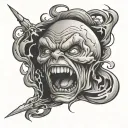 anger inside tattoo design idea