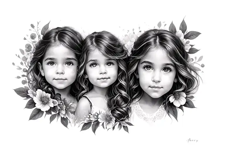 Avery Lynn Wyant, Emersyn Grace Wyant. Danielle Jordan Wyant my world tattoo design idea