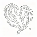 Fingerprints with Scorpio constellation tattoo design idea