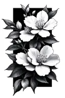 cherry blossoms tattoo design idea