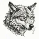 realistic extremely angry wolf tattoo for forearm tattoo design idea