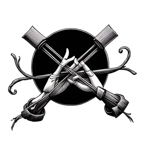 master of puppet cross celetzry hands master with strings tattoo design idea