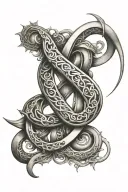 infinity symbol intertwined Adrian Deborah tattoo design idea