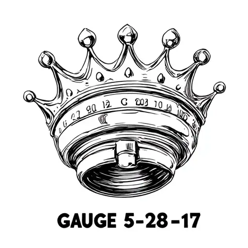 "Gauge 5-28-17" shotgun shell tilted crown sitting tattoo design idea