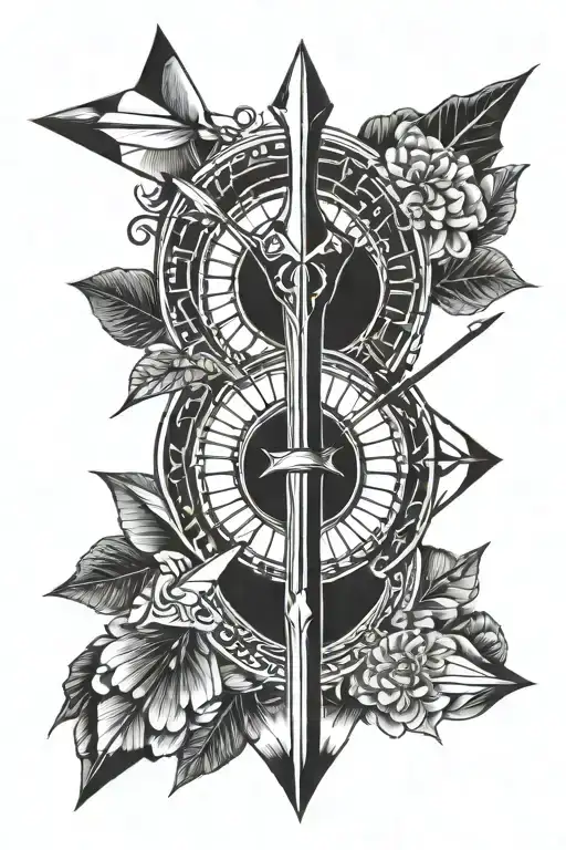 dart arrow tattoo design idea
