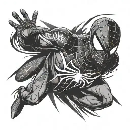 formula 1 and spider man tattoo design idea