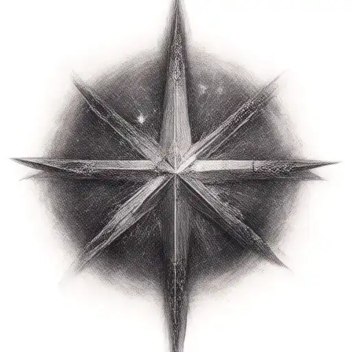 True North Star tattoo design idea