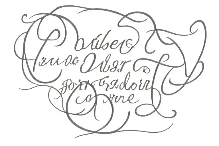 poem written in elegant calligraphy tattoo design idea