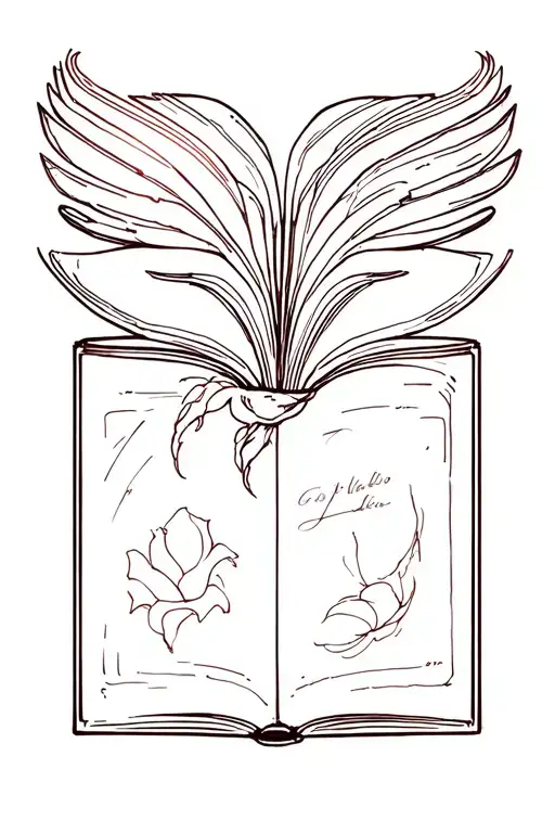 open book tattoo design idea
