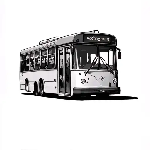 Bus tattoo design idea