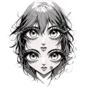 six eyes tattoo design idea