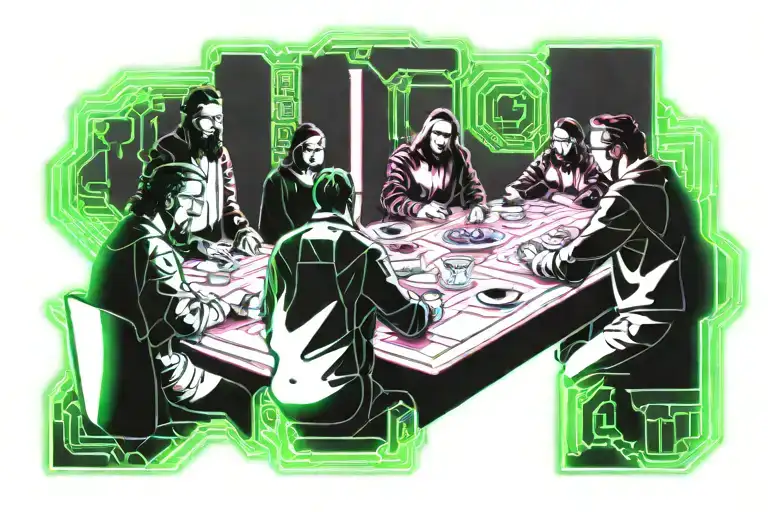 last supper tattoo design idea