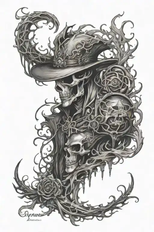 Bloodborne style tattoo inspired tattoo design idea
