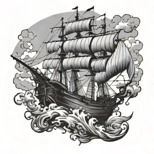 Galleon tattoo design idea