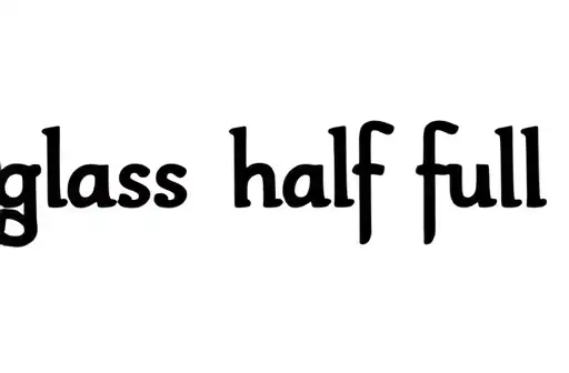 "glass half full" tattoo design idea