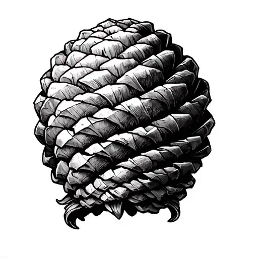 Cedar cone in the form of a pineal gland Vatican tattoo design idea