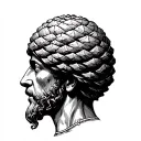 Cedar cone in the form of a pineal gland Vatican tattoo design idea