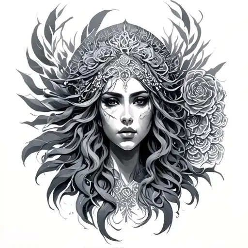 Obatala and Ochun tattoo design idea