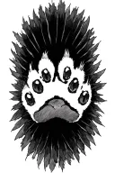 cat paw print surrounded paying tribute to client's pet tattoo design idea