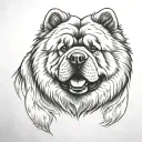 chow chow dog tattoo design idea