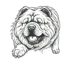 chow chow dog tattoo design idea