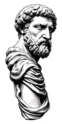 Upper Arm (Shoulder to Bicep):A Greek philosopher bust (e.g., Socrates, Plato) with deep facial expression.Surrounded  tattoo design idea
