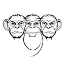 three wise monkeys tattoo design idea