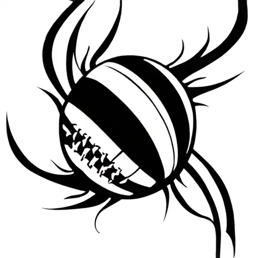 ballon rugby ball tattoo design idea