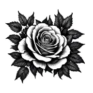 black rose vine tattoo design idea