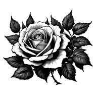 black rose vine tattoo design idea