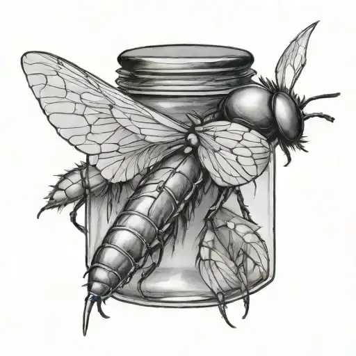 jar of flies  tattoo design idea