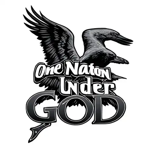 One Nation Under God tattoo design idea