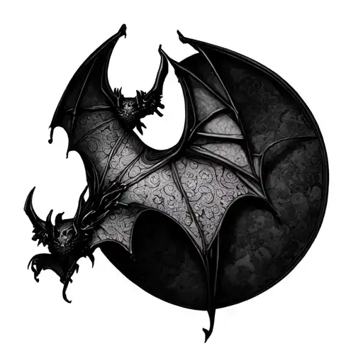 Lace Bat tattoo design idea