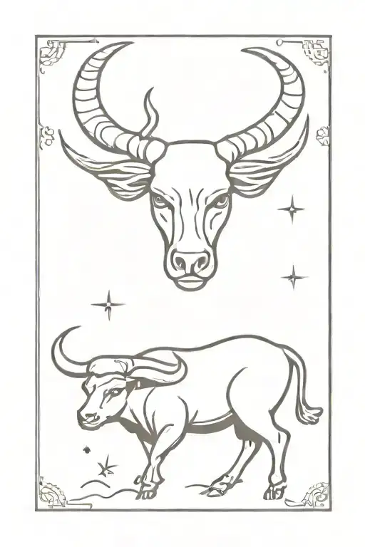 Cancer and Taurus Zodiac sign tattoo design idea