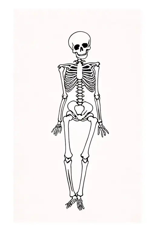 skeleton sad and the last dance tattoo design idea