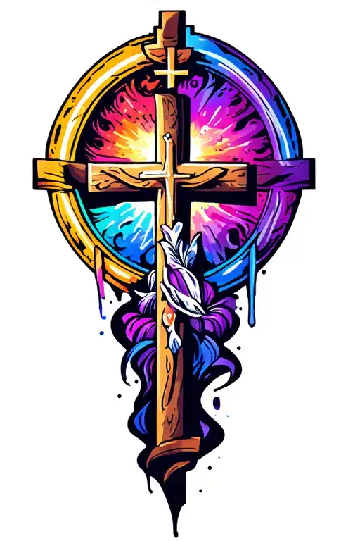 Catholic tattoo design idea