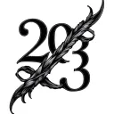 Roman Numerals 2023 tattoo design idea