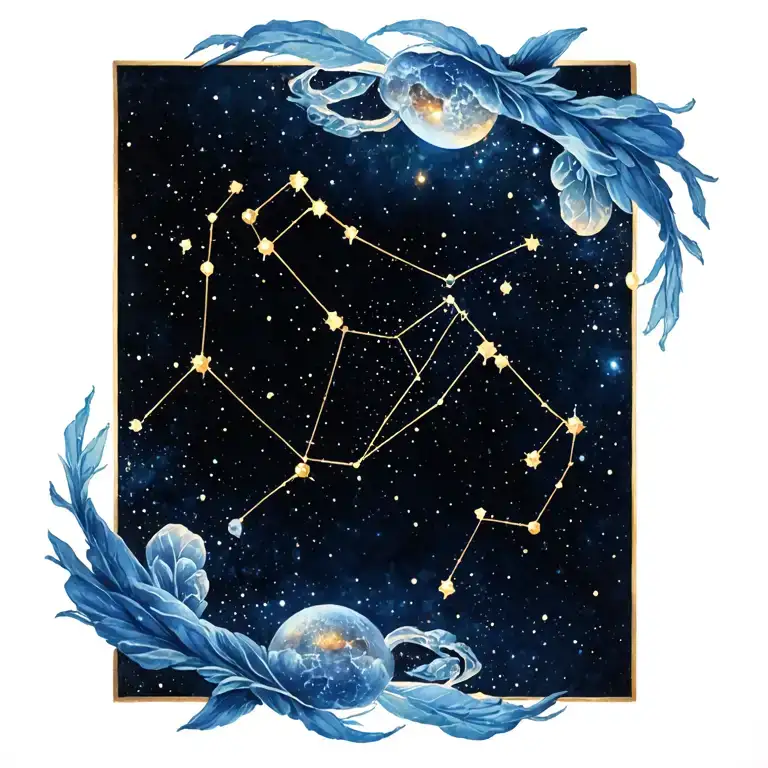 andromeda constellation tattoo design idea