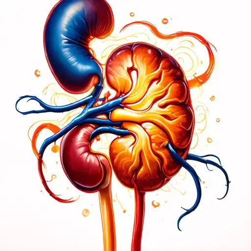 Kidney disease mark tattoo design idea