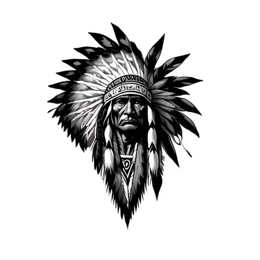 Blackfoot Indian tattoo design idea