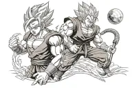 Dragon Ball Z character tattoo design idea