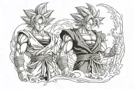 Dragon Ball Z character tattoo design idea
