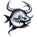 Pisces Taurus tattoo design idea