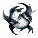 Pisces Taurus tattoo design idea